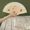 Silk Peony Folding Fan with Bamboo Frame Silk Peony Folding Fan with Bamboo Frame