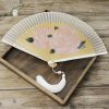 Silk Peony Folding Fan with Bamboo Frame Silk Peony Folding Fan with Bamboo Frame