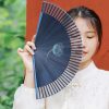 Silk Peony Folding Fan with Bamboo Frame Silk Peony Folding Fan with Bamboo Frame