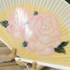Silk Peony Folding Fan with Bamboo Frame Silk Peony Folding Fan with Bamboo Frame