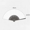 Silk Retro Leaves Flower Bamboo Folding Fan Silk Retro Leaves Flower Bamboo Folding Fan