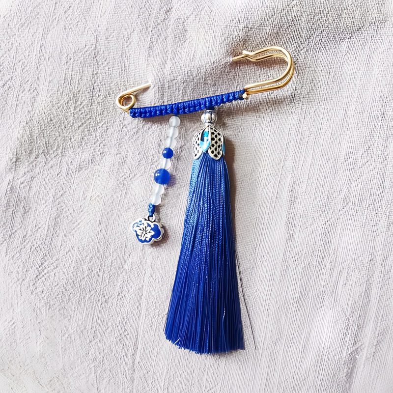 Tibetan Chalcedony Tassel Brooch Tibetan Chalcedony Tassel Brooch