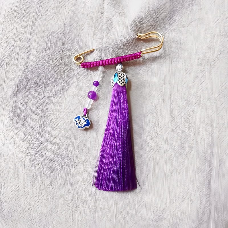 Tibetan Chalcedony Tassel Brooch Tibetan Chalcedony Tassel Brooch