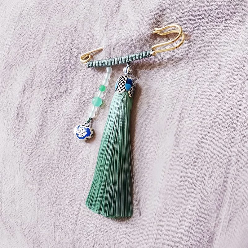 Tibetan Chalcedony Tassel Brooch Tibetan Chalcedony Tassel Brooch