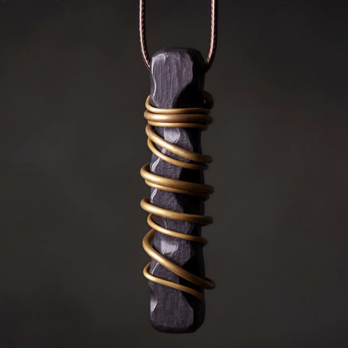 Colgante de Madera de Ébano Tibetano y Latón Colgante de Madera de Ébano Tibetano y Latón