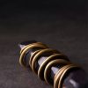 チベット黒檀と真鍮の平和のネックレス ペンダント Tibetan Ebony Wood Peace Necklace Pendant