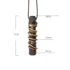チベット黒檀と真鍮の平和のネックレス ペンダント Tibetan Ebony Wood Peace Necklace Pendant