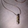 チベット黒檀と真鍮の平和のネックレス ペンダント Tibetan Ebony Wood Peace Necklace Pendant