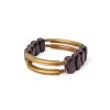 Tibetan Ebony Wood Copper Double Layer Bracelet Tibetan Ebony Wood Copper Double Layer Bracelet