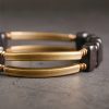 Tibetan Ebony Wood Copper Double Layer Bracelet Tibetan Ebony Wood Copper Double Layer Bracelet