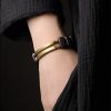 Tibetan Ebony Wood Copper Double Layer Bracelet Tibetan Ebony Wood Copper Double Layer Bracelet