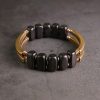 Tibetan Ebony Wood Copper Double Layer Bracelet Tibetan Ebony Wood Copper Double Layer Bracelet