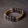 Tibetan Ebony Wood Copper Double Layer Bracelet Tibetan Ebony Wood Copper Double Layer Bracelet