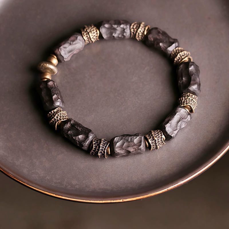 Tibetan Ebony Wood Copper Peace Bracelet Tibetan Ebony Wood Copper Peace Bracelet
