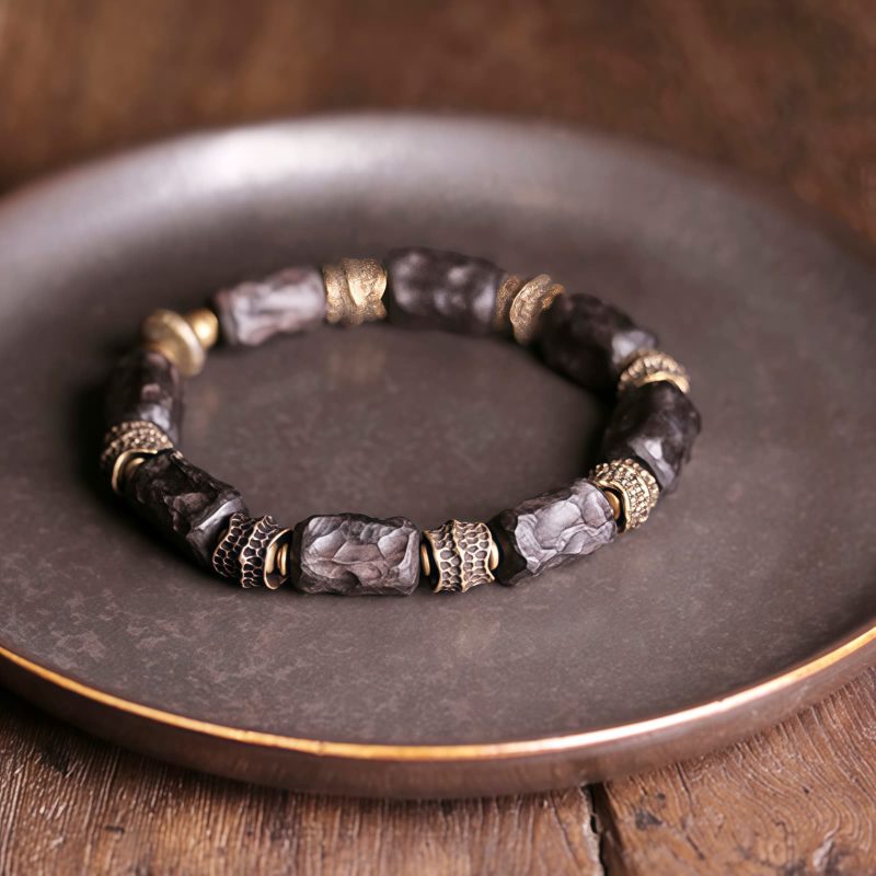 Tibetan Ebony Wood Copper Peace Bracelet Tibetan Ebony Wood Copper Peace Bracelet