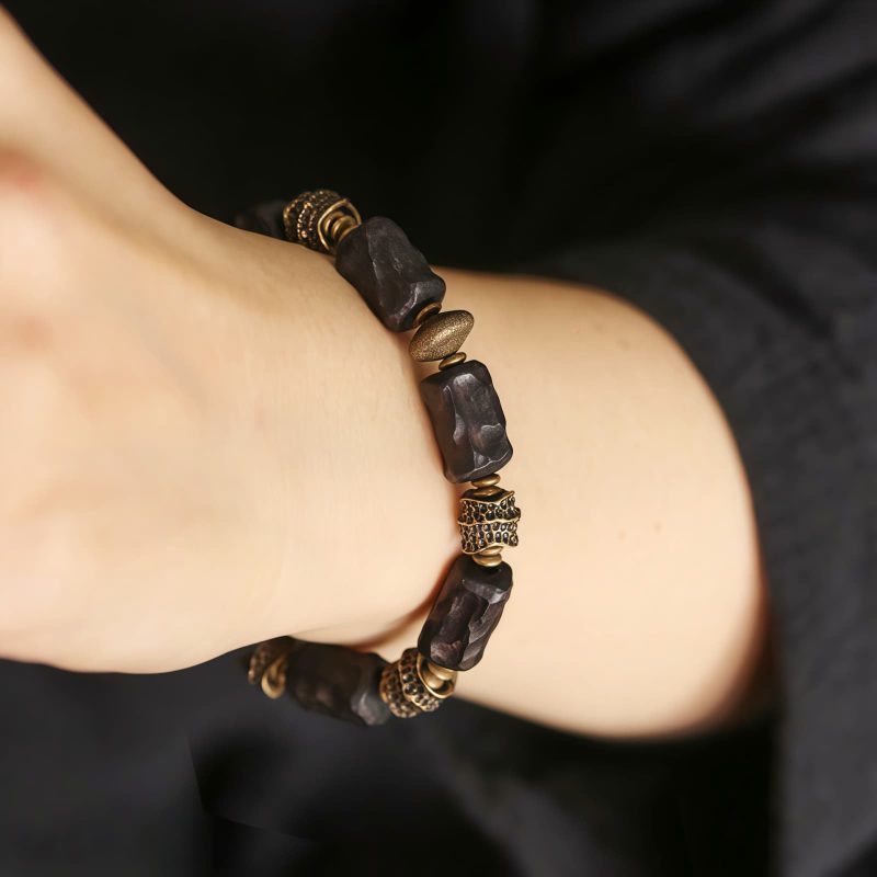 Tibetan Ebony Wood Copper Peace Bracelet Tibetan Ebony Wood Copper Peace Bracelet