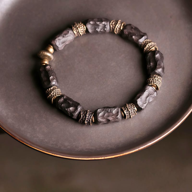 Tibetan Ebony Wood Copper Peace Bracelet Tibetan Ebony Wood Copper Peace Bracelet