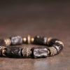 Tibetan Ebony Wood Copper Peace Bracelet Tibetan Ebony Wood Copper Peace Bracelet