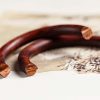 チベット産 小葉紫檀・緑檀・黒檀 守護バングル Tibetan Red and Green Sandalwood Protection Bangle