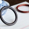チベット産 小葉紫檀・緑檀・黒檀 守護バングル Tibetan Red and Green Sandalwood Protection Bangle