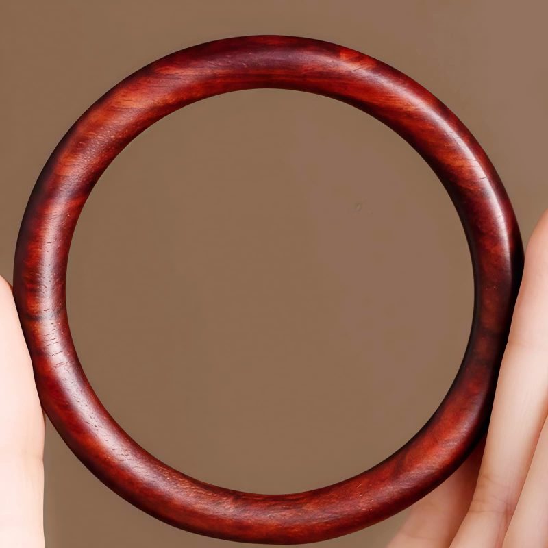 チベット産 小葉紫檀・緑檀・黒檀 守護バングル Tibetan Red and Green Sandalwood Protection Bangle