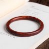 チベット産 小葉紫檀・緑檀・黒檀 守護バングル Tibetan Red and Green Sandalwood Protection Bangle