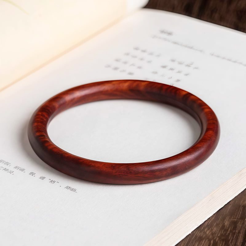 チベット産 小葉紫檀・緑檀・黒檀 守護バングル Tibetan Red and Green Sandalwood Protection Bangle