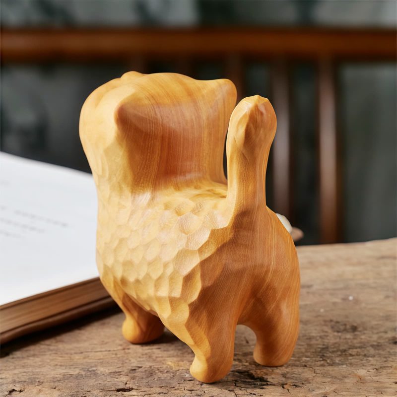 Tibetan Sandalwood Mini Cat Decoration Tibetan Sandalwood Mini Cat Decoration