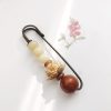 Vintage Bodhi Seed Sandalwood Peace Brooch Vintage Bodhi Seed Sandalwood Peace Brooch