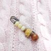 Vintage Bodhi Seed Sandalwood Peace Brooch Vintage Bodhi Seed Sandalwood Peace Brooch