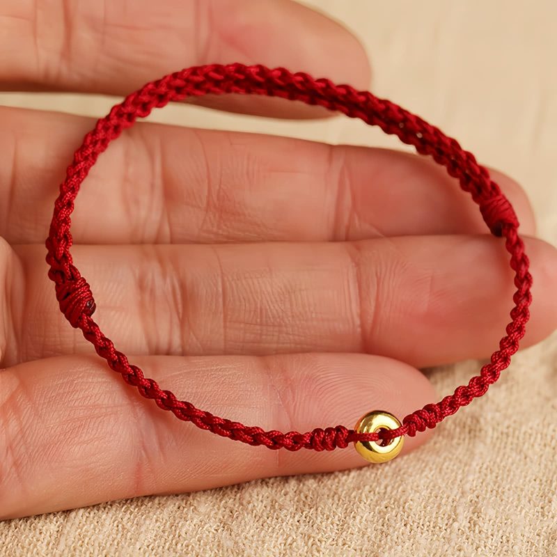 999 Gold Red String Peace Bracelet 999 Gold Red String Peace Bracelet