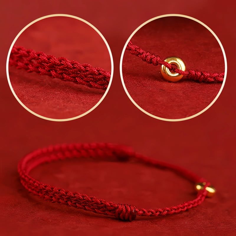 999 Gold Red String Peace Bracelet 999 Gold Red String Peace Bracelet