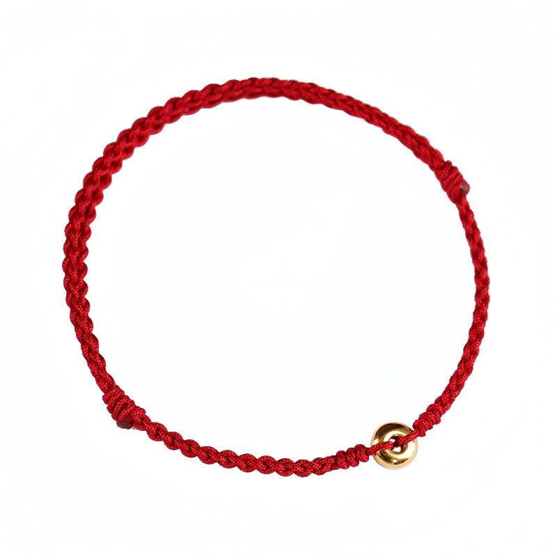 999 Gold Red String Peace Bracelet 999 Gold Red String Peace Bracelet