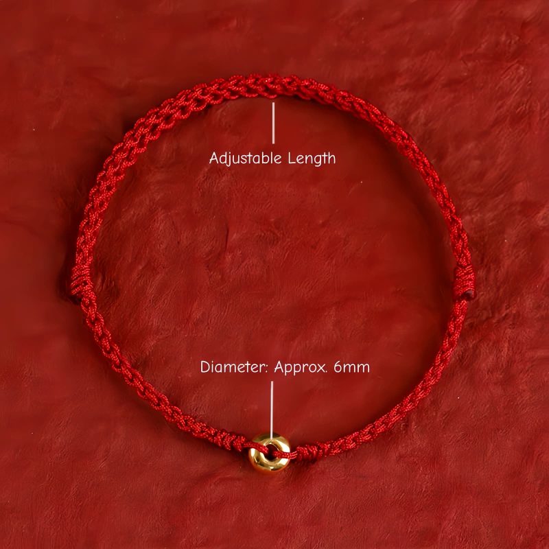 999 Gold Red String Peace Bracelet 999 Gold Red String Peace Bracelet