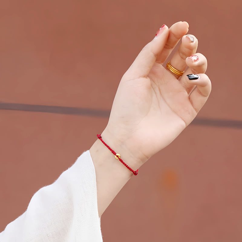 999 Gold Red String Peace Bracelet 999 Gold Red String Peace Bracelet