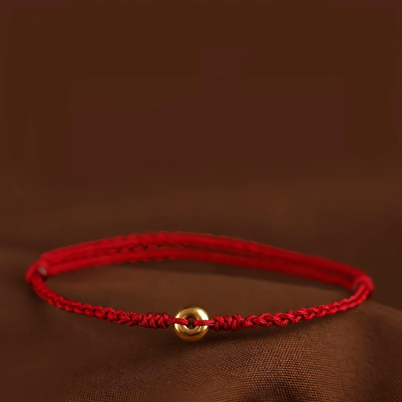 999 Gold Red String Peace Bracelet 999 Gold Red String Peace Bracelet