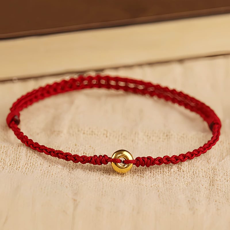 999 Gold Red String Peace Bracelet 999 Gold Red String Peace Bracelet