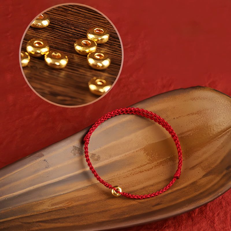 999 Gold Red String Peace Bracelet 999 Gold Red String Peace Bracelet