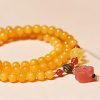 Amber Healing Flower Charm Necklace Amber Healing Flower Charm Necklace