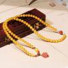 Amber Healing Flower Charm Necklace Amber Healing Flower Charm Necklace