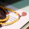 Amber Healing Flower Charm Necklace Amber Healing Flower Charm Necklace