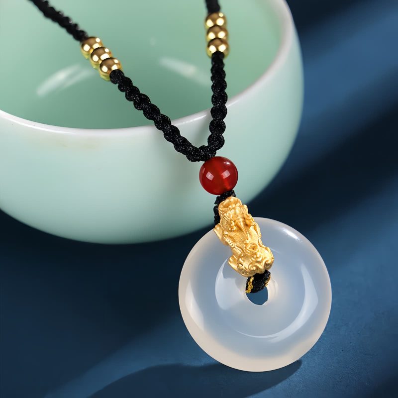 Black Onyx PiXiu Fortune Necklace Black Onyx PiXiu Fortune Necklace