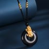 Black Onyx PiXiu Fortune Necklace Black Onyx PiXiu Fortune Necklace