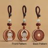 Ebony Wood Avalokitesvara Keychain with Om Mani Padme Hum Ebony Wood Avalokitesvara Keychain with Om Mani Padme Hum