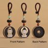 Ebony Wood Avalokitesvara Keychain with Om Mani Padme Hum Ebony Wood Avalokitesvara Keychain with Om Mani Padme Hum