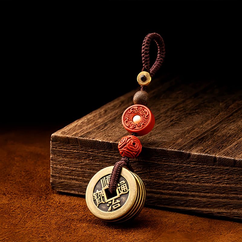 Feng Shui Five Emperor Coins Wealth Keychain Feng Shui Five Emperor Coins Wealth Keychain
