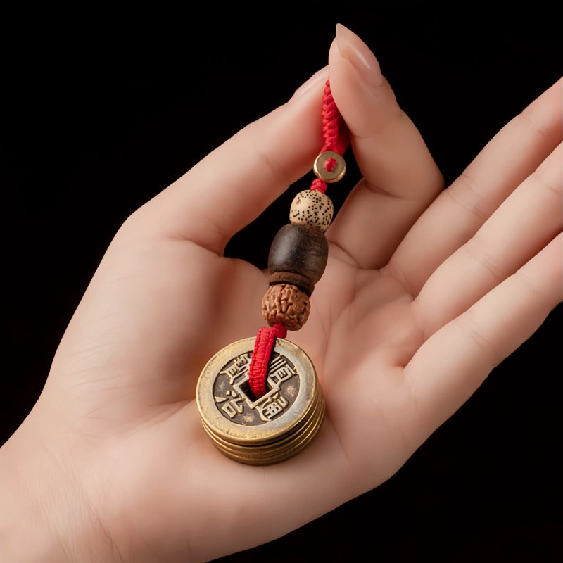 Feng Shui Five Emperor Coins Wealth Keychain Feng Shui Five Emperor Coins Wealth Keychain