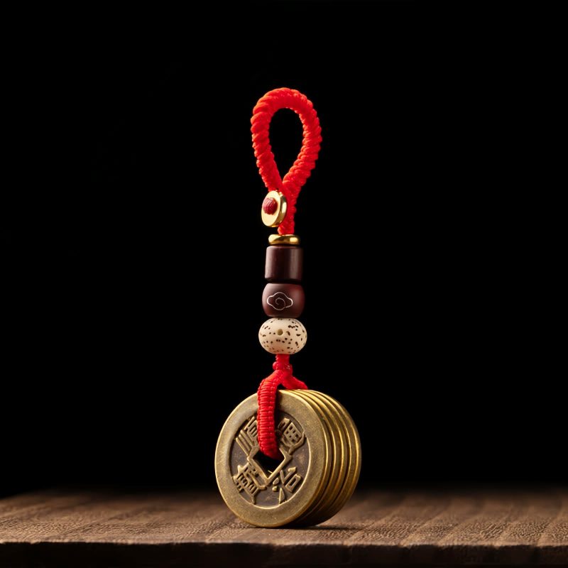 Feng Shui Five Emperor Coins Wealth Keychain Feng Shui Five Emperor Coins Wealth Keychain