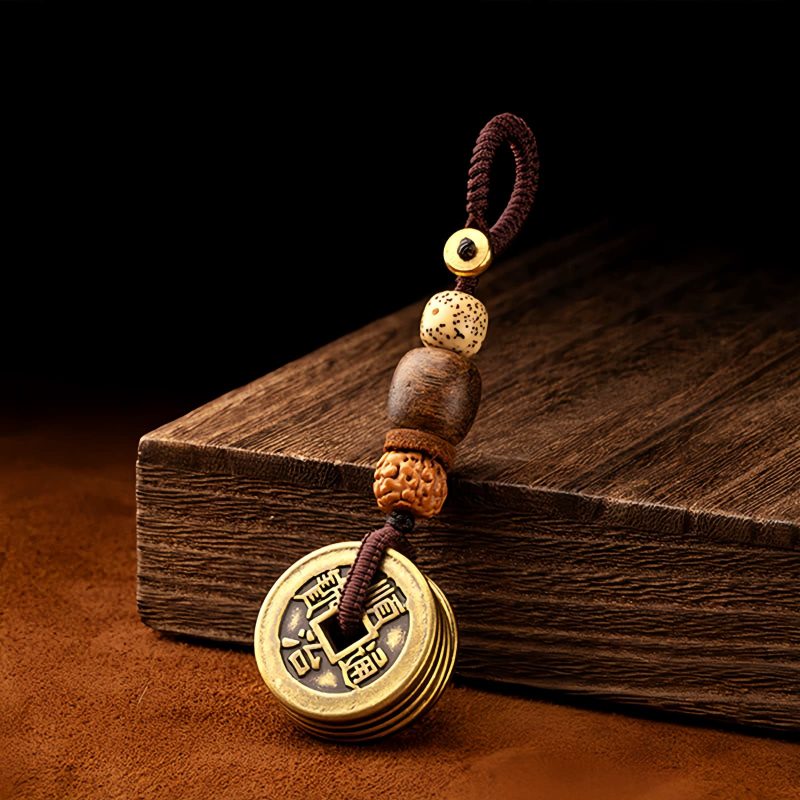 Feng Shui Five Emperor Coins Wealth Keychain Feng Shui Five Emperor Coins Wealth Keychain