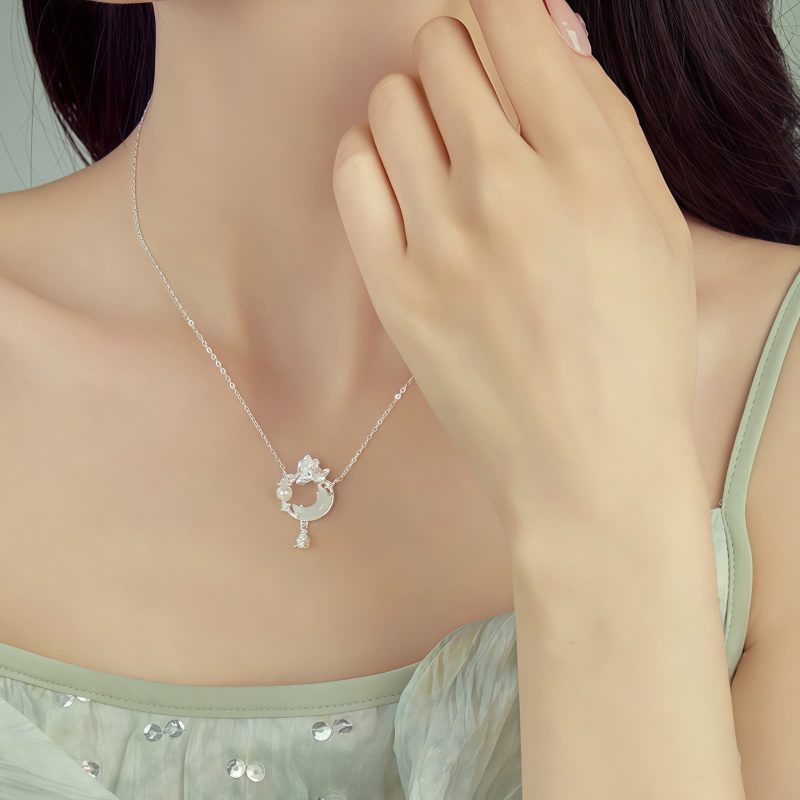Hetian Jade Pearl Pendant Necklace Hetian Jade Pearl Pendant Necklace